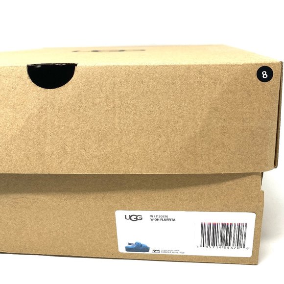 UGG OH Fluffita Women's Slippers Platform Blue Logo Size 1120876SPL - Picture 9 of 10